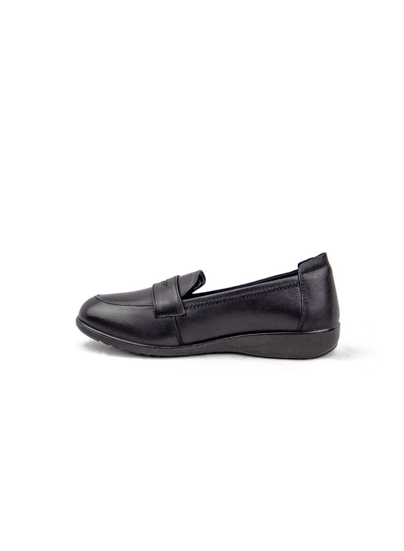 Gladiator GL 5012-1 Women’s Genuine Leather Loafers – Black | Comfortable Office & Formal Shoes - Image 3