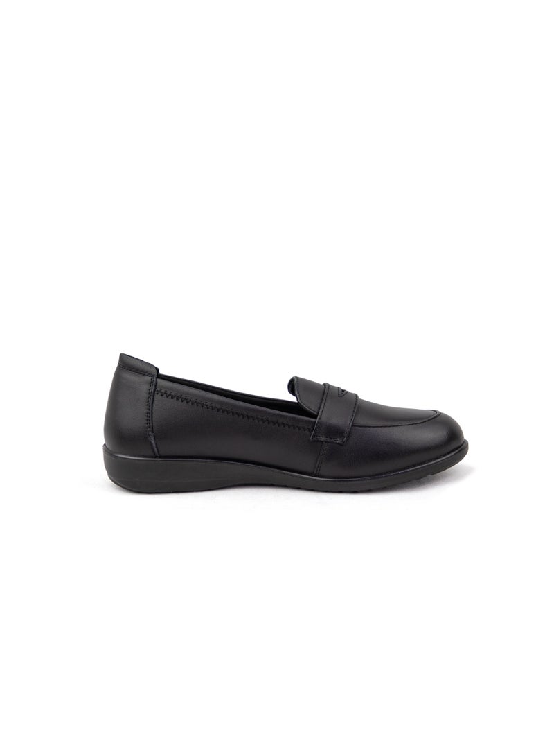 Gladiator GL 5012-1 Women’s Genuine Leather Loafers – Black | Comfortable Office & Formal Shoes - Image 4