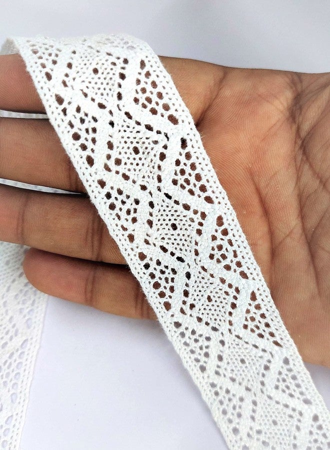 Mezin Cotton Kajukatli Gpo Lace Border for Dress, Kurtis, Dupatta, Bag, Craft and Decorations (5 Mtr Pack) - Image 1