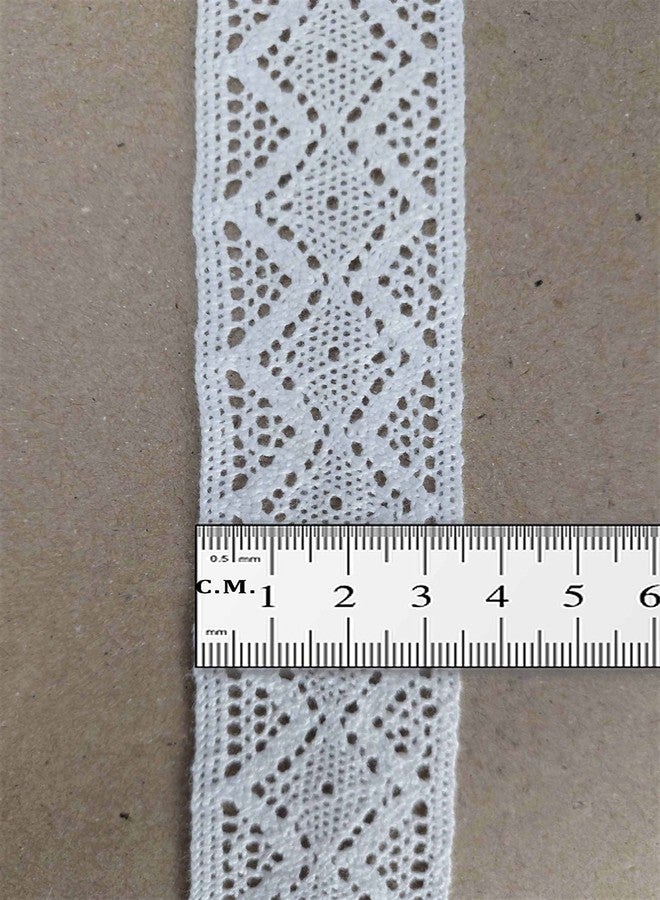 Mezin Cotton Kajukatli Gpo Lace Border for Dress, Kurtis, Dupatta, Bag, Craft and Decorations (5 Mtr Pack) - Image 2