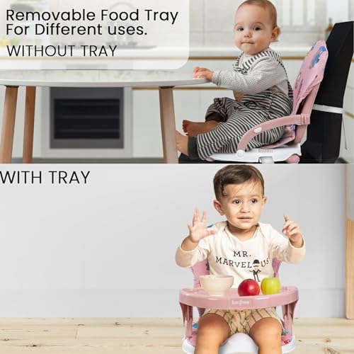 OBaby Dining Table Seat,Removable Tray/Adjustable/Foldable/Multifunction/Washable Baby Dining/Feeding Chair for Toddler 0 to 6 Years Baby - Image 4