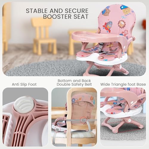 OBaby Dining Table Seat,Removable Tray/Adjustable/Foldable/Multifunction/Washable Baby Dining/Feeding Chair for Toddler 0 to 6 Years Baby - Image 3