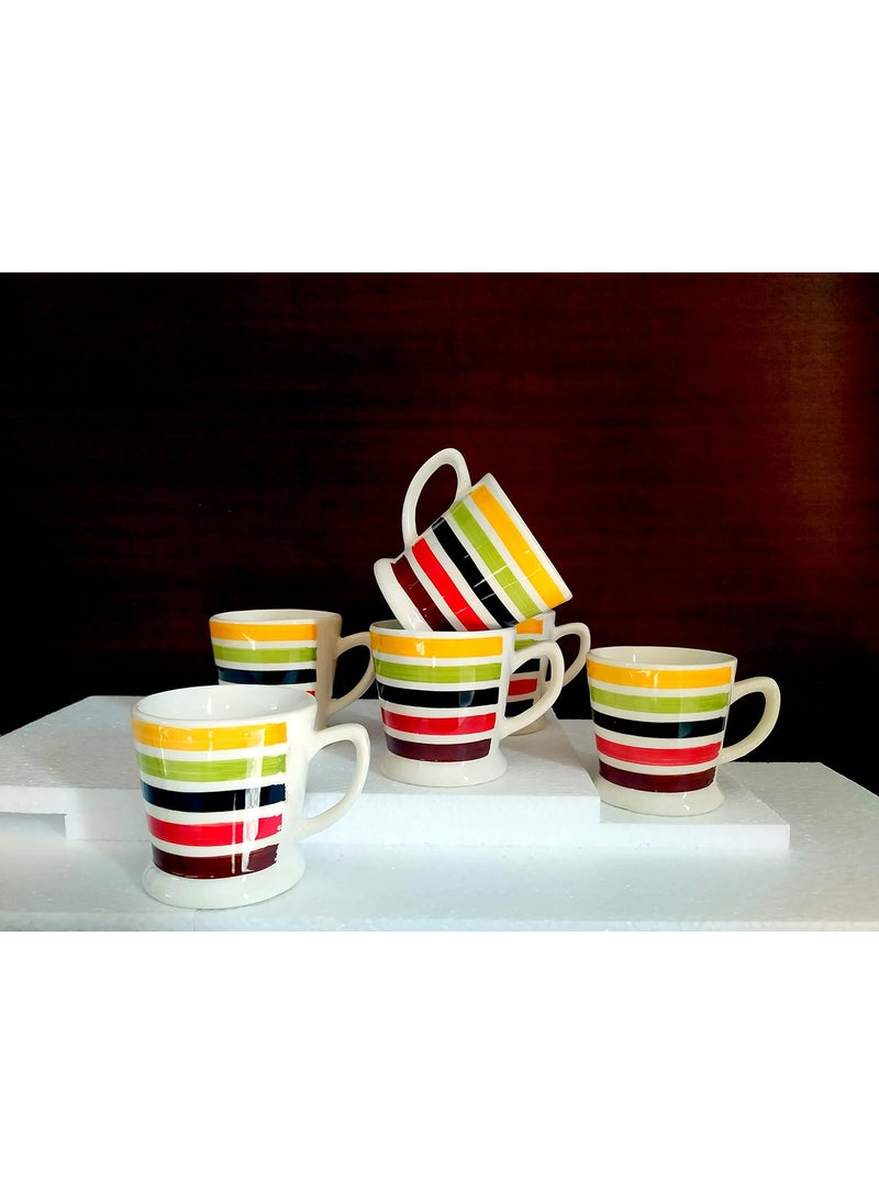 MOODY PANDA MOODY PANDA Rainbow Series Set of 6 Cups Cups Set of 6 Tea Cups Ceramic 150 ml  - Image 1