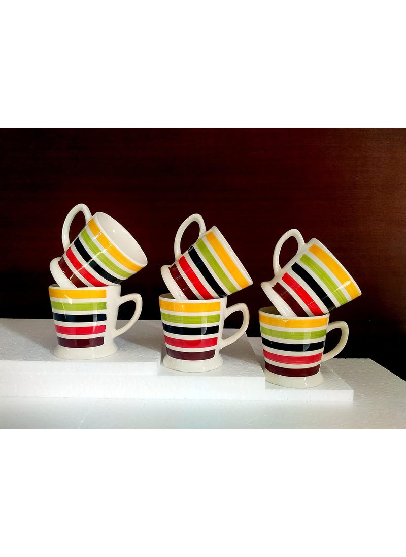 MOODY PANDA MOODY PANDA Rainbow Series Set of 6 Cups Cups Set of 6 Tea Cups Ceramic 150 ml  - Image 2