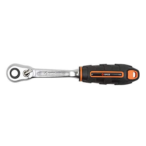 GROZ Slim Line Ratchet Handle with Quick Release Switch | Drive: 1/4” Ratchet handle for Nuts | Quick & Easy | Slim & Lightweight| 60 Teeth Design| Reversible Lever Switch | RTD/SL/1-4/UG - Image 2