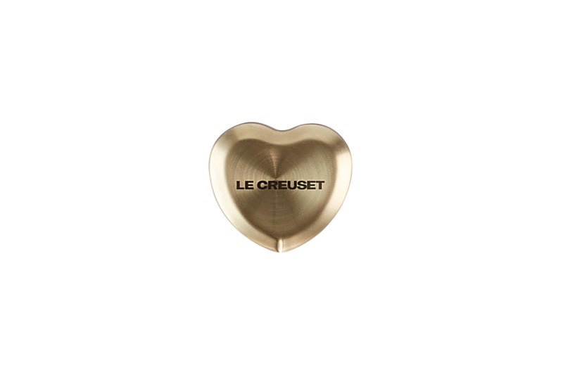 Le Creuset Figural Heart Knob, Large, 45mm, Light Gold - Image 1