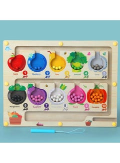 F.A.M.S Fine Motor Skills Learning Wooden Toys, Magnetic Color and ...