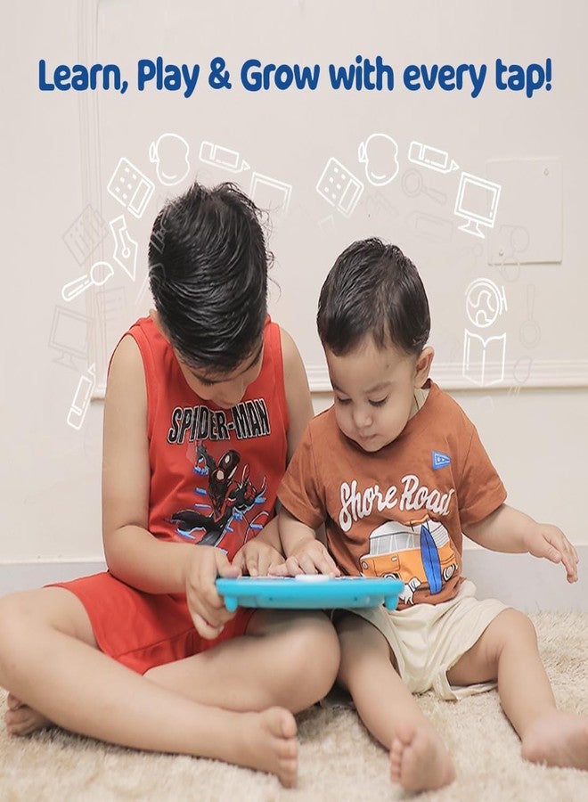 HELLYZ Learning Educational Kids Computer Piano Laptop with LED Screen & Music Interactive Fun Learning Tablet Toy for Toddlers & Kids 1-6 Years Alphabet, Numbers, Words, Games & Piano Multicolour - Image 5