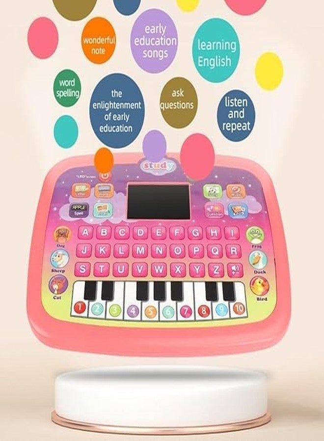 HELLYZ Learning Educational Kids Computer Piano Laptop with LED Screen & Music Interactive Fun Learning Tablet Toy for Toddlers & Kids 1-6 Years Alphabet, Numbers, Words, Games & Piano Multicolour - Image 3