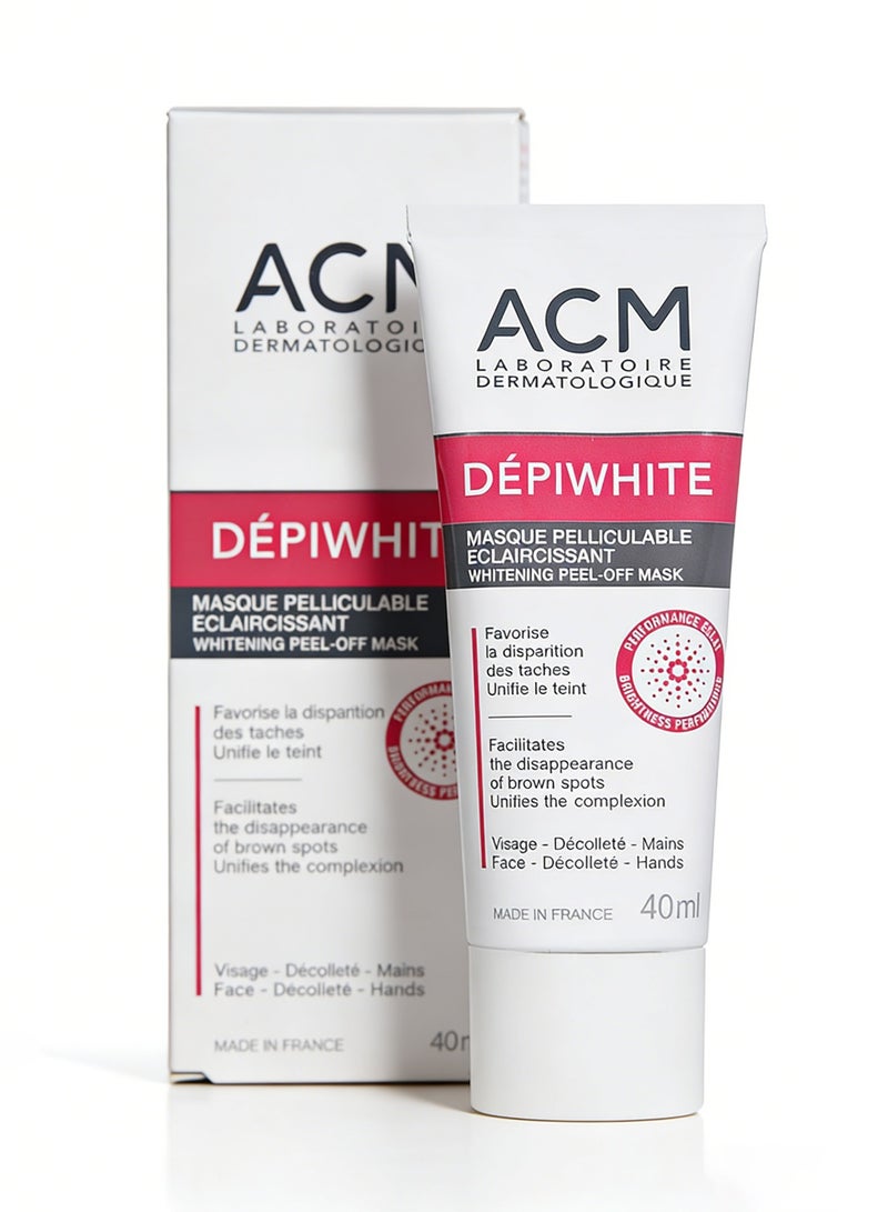 ACM Laboratoire dermatologique Depiwhite Whitening Peel Off Mask,Deep Cleansing Brightening Mask for Dull Skin,40ml - Image 1