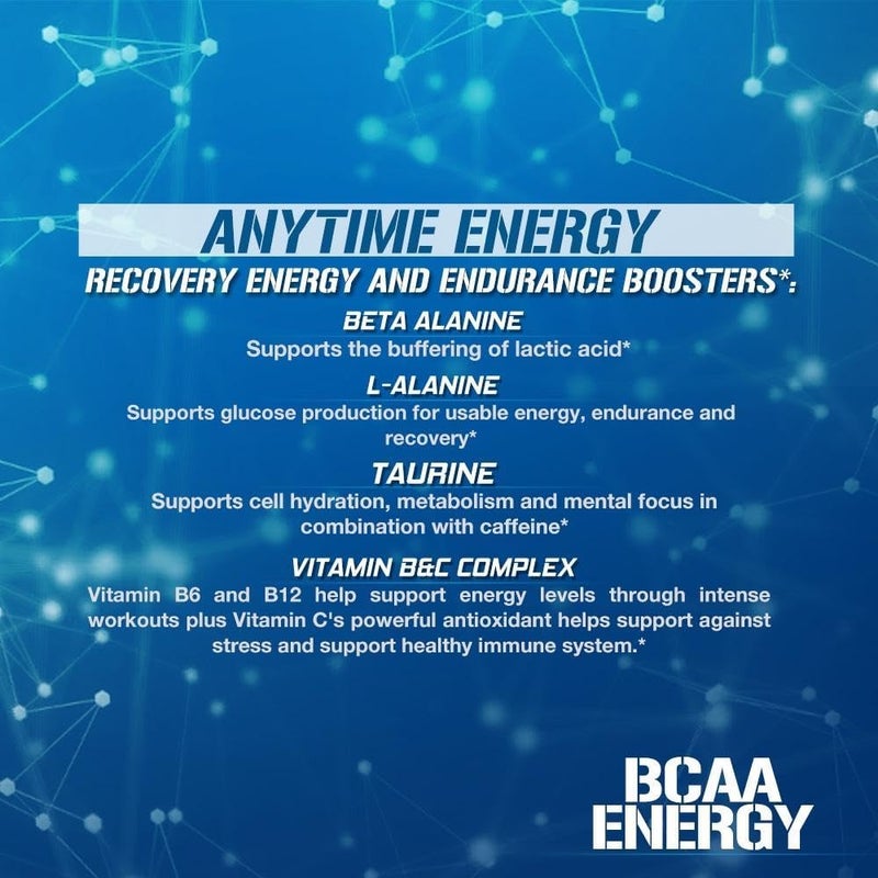 Evlution مسحوق الأحماض الأمينية EVL BCAAs  طاقة BCAA قبل التمرين لاستعادة العضلات والنمو النحيف والقدرة على التحمل  مشروب استعادة ما بعد التمرين مع كافيين طبيعي  توت أزرق - Image 4