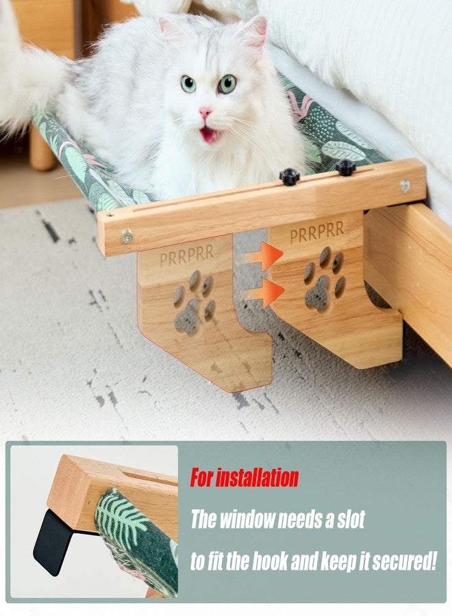 PRRPRR Cat Window Perch for Large Cats Inside, Sturdy Cat Window Hammock Seat with Cooling Mat, Adjustable Cats Platform Bed Shelf Fits Windowsill, Bedside, Desk, Drawers and Cabinet - Image 5