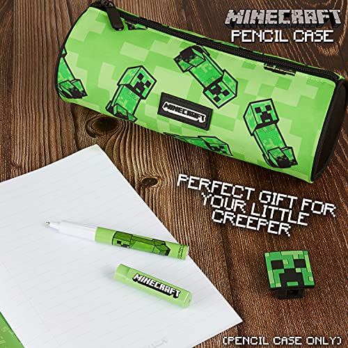 Minecraft Boy's Gamer School Pencil Case Round 22 cm Video Games Design Green - Image 3