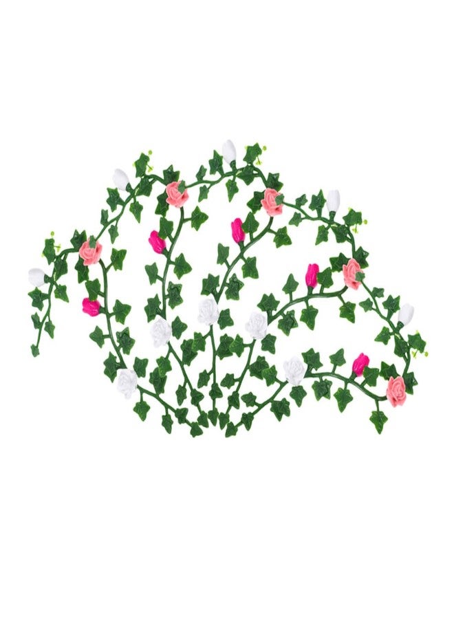 توي اند اونا مجموعة من 5 قطع من ديكورات بيت الدمية من توياندونا، زهور محاكاة، إكسسوارات بيت الدمية - Image 1