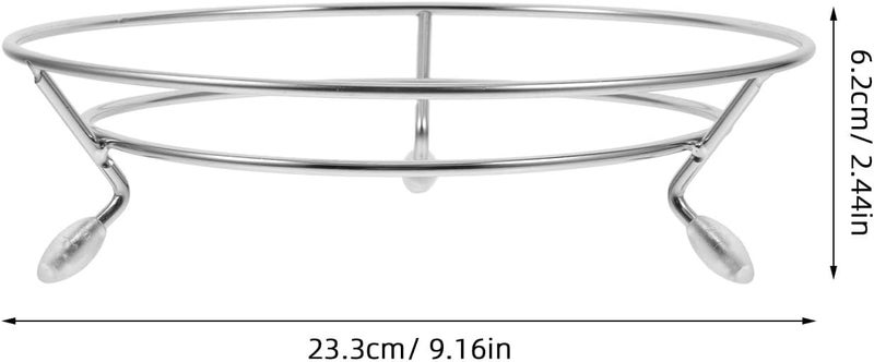 Zerodeko Stainless Steel Pot Rack and Wok Bracket with Feet Pad, Medium Heat-resistant Trivet for Kitchen Storage and Barbecue Grill Organizer, - Image 2