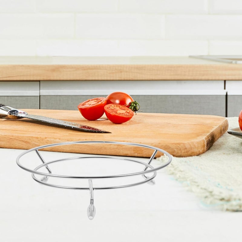 Zerodeko Stainless Steel Pot Rack and Wok Bracket with Feet Pad, Medium Heat-resistant Trivet for Kitchen Storage and Barbecue Grill Organizer, - Image 4