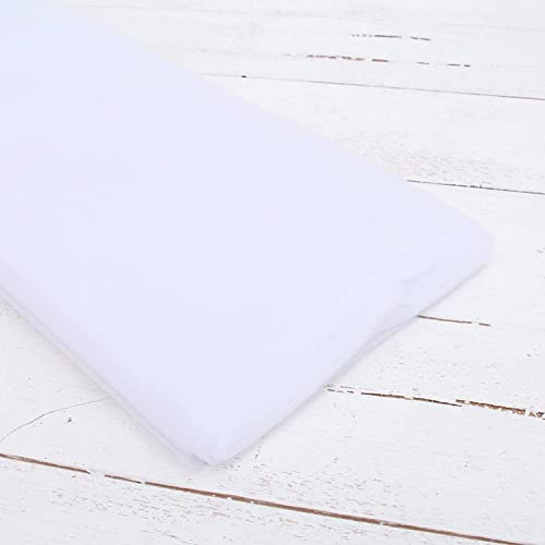 INKAJ Multi Purpose Solid Nylon Soft Net Combination Fabric - for Wedding, Parties, Costumes, and Decoration (16.4 x 4 Feet, White) - Image 2