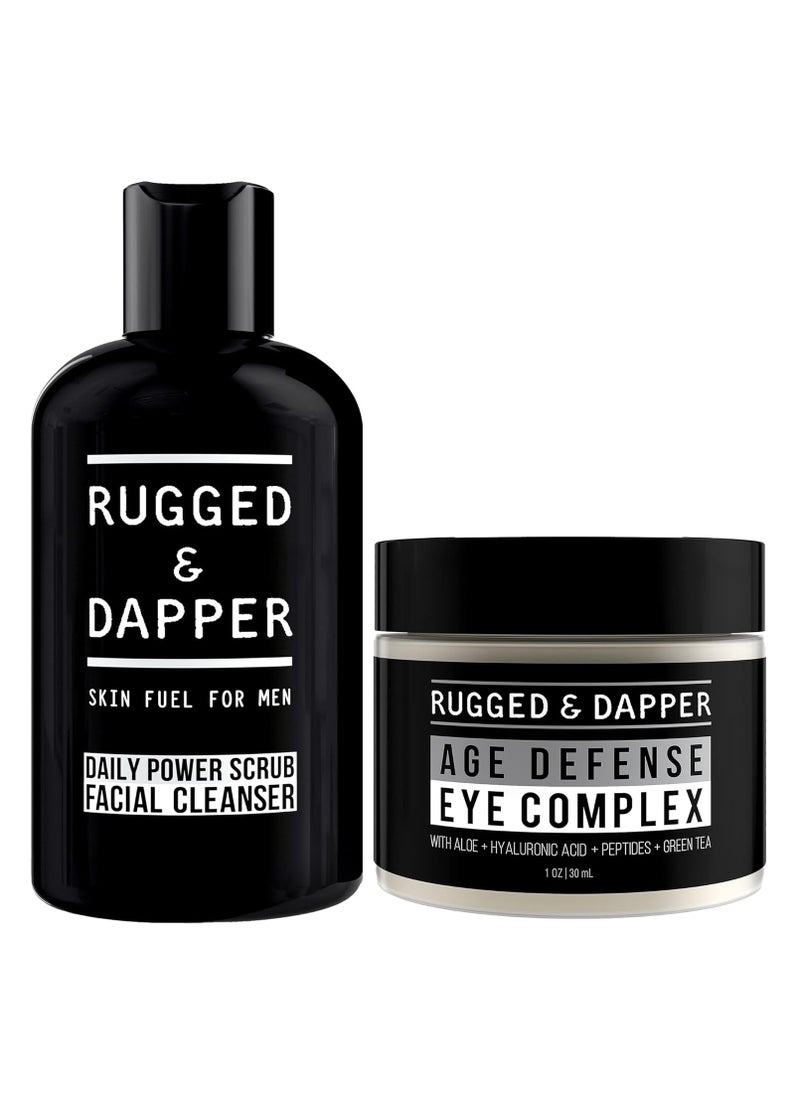 RUGGED & DAPPER RUGGED & DAPPER Age Defense Eye Complex and Daily Power Scrub Face Cleanser Bundle  - Image 1