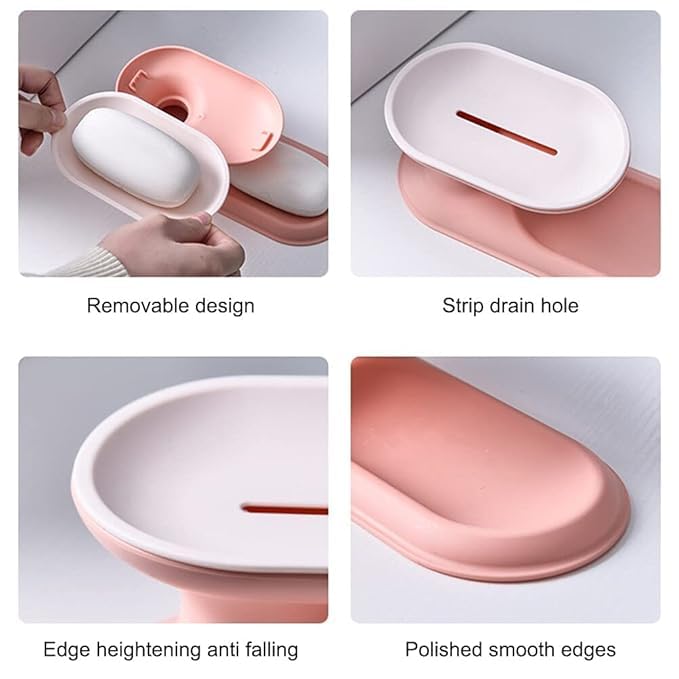 SHOPECOM صندوق صابون دوار بزاوية 360 درجة بطبقتين من شوبكوم - Image 2