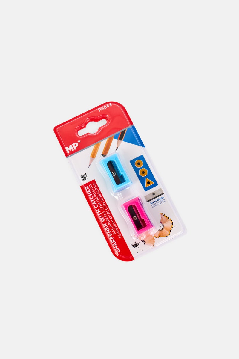Toys For Less 2 Pcs Sharpener With Catcher, Multicolor - Image 2