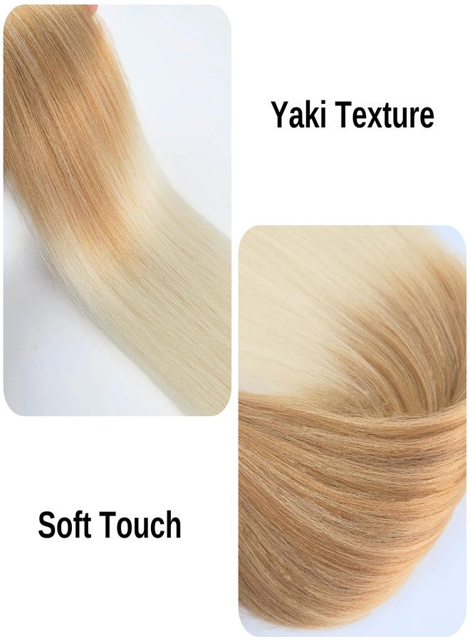 Leticia Blonde Braiding Hair Pre Stretched for Boho Braids hypoallergenic Colored 27/613# Ombre Braiding Hair Extensions with Boho Curls Bohemian Crochet Braids - Image 4
