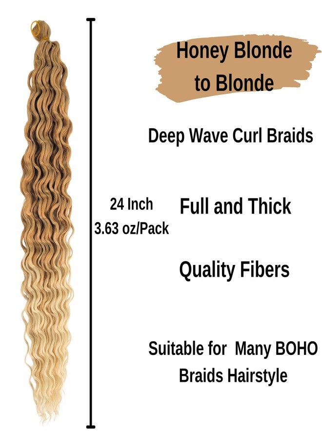Leticia Blonde Braiding Hair Pre Stretched for Boho Braids hypoallergenic Colored 27/613# Ombre Braiding Hair Extensions with Boho Curls Bohemian Crochet Braids - Image 3