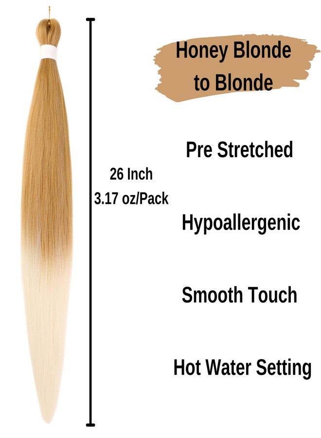 Leticia Blonde Braiding Hair Pre Stretched for Boho Braids hypoallergenic Colored 27/613# Ombre Braiding Hair Extensions with Boho Curls Bohemian Crochet Braids - Image 2