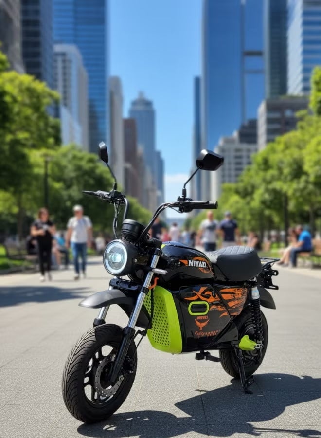 An electric scooter for adults built for strong daily performance, featuring a 60V25AH battery for extended riding time and a powerful 1500W motor for fast acceleration and stable control. Equipped with wide 14-inch tubeless tires designed for durability, along with dual laser headlights for clear night visibility.  It supports key or remote start, reaches speeds up to 99, includes oil brakes, full front and rear signal lights, metal side supports, and gel suspension for comfortable riding. A reliable option for adults who need a sturdy and  practical daily-use scooter.  Product Condition (Assembly): The scooter arrives largely assembled and requires only a few simple final assembly steps by the customer to ensure it is protected from breakage during shipping.  Available Colors: Due to the wide variety of colors and constantly updated inventory, the color available at the time of order will be shipped. We guarantee that all our colors are carefully selected to meet your expectations. - Image 4