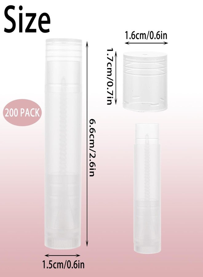 Acrux7 200PCS Lip Balm Tubes with Caps, Clear Lip Balm Tubes Empty Lip Balm Tubes Empty Bulk for DIY Lipstick Homemade 3/16 Oz (5.5 ml) - Image 2