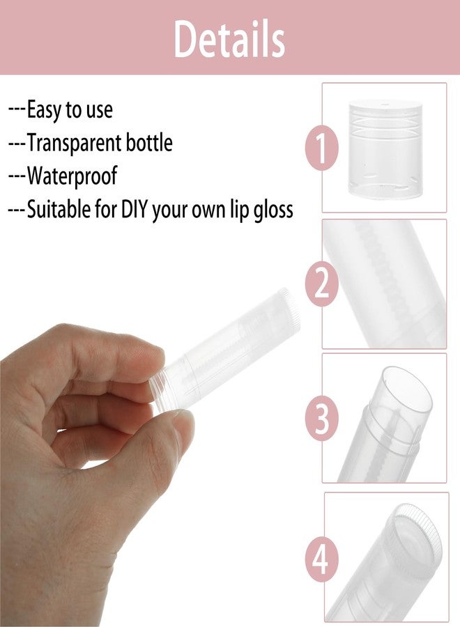 Acrux7 200PCS Lip Balm Tubes with Caps, Clear Lip Balm Tubes Empty Lip Balm Tubes Empty Bulk for DIY Lipstick Homemade 3/16 Oz (5.5 ml) - Image 3