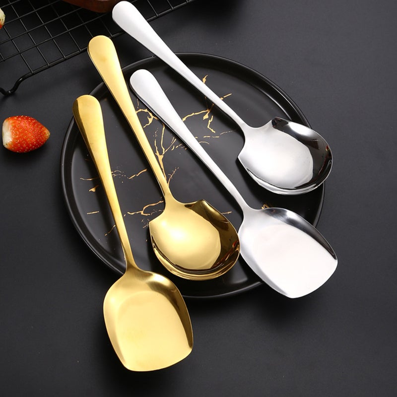🍳 ملاعق تقديم من الفولاذ المقاوم للصدأ بأيدي مريحة لمائدات - Image 5