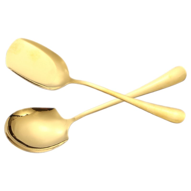 🍳 ملاعق تقديم من الفولاذ المقاوم للصدأ بأيدي مريحة لمائدات - Image 1