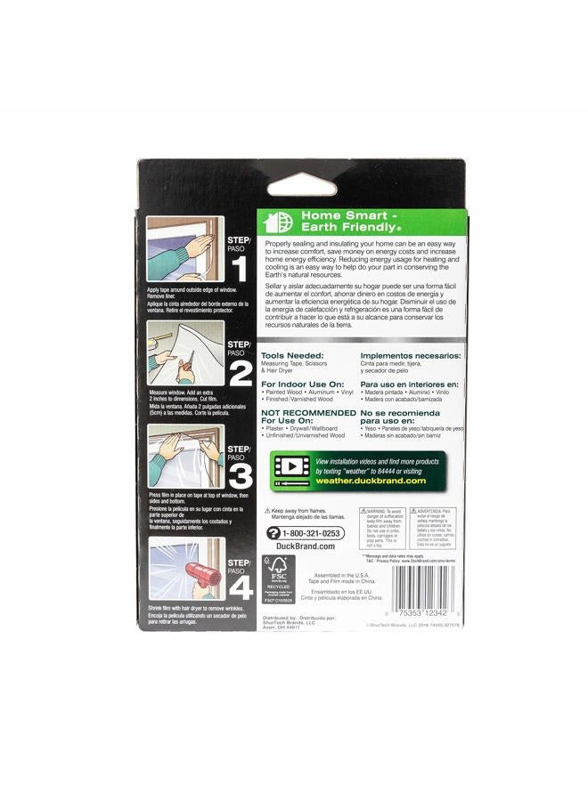Duck MAX Strength Heavy Duty Insulating Film Window Kit, 3-Window, 62-Inch x 126-Inch, Indoor, 284351 - Image 2