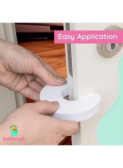 KidDough Baby Proofing Finger Pinch Door Guard For Kids Safety - Pack Of 4 White C-Shape Door Stopper Guard, For Accidental Door Lock & Slamming Door Protection For Child, Babies & Pet Safety  - Image 5