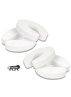 KidDough Baby Proofing Finger Pinch Door Guard For Kids Safety - Pack Of 4 White C-Shape Door Stopper Guard, For Accidental Door Lock & Slamming Door Protection For Child, Babies & Pet Safety  - Image 1