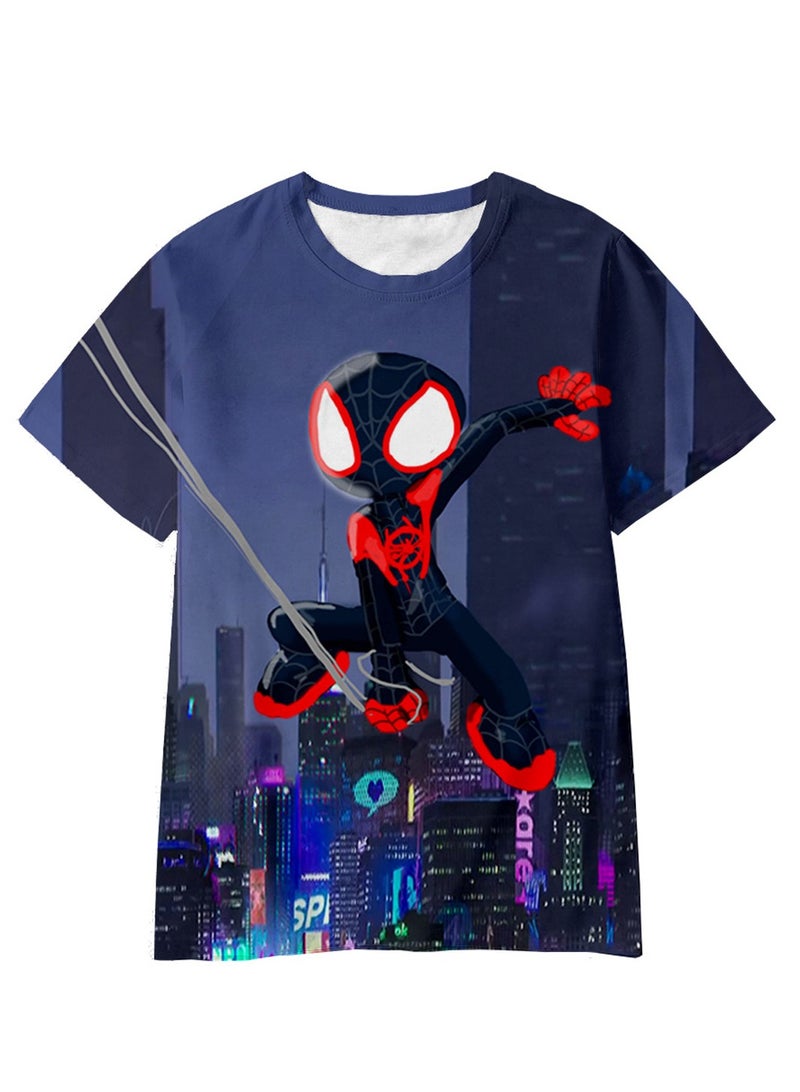 Spider-Man Across the Universe Handsome Loose Pullover T-shirt 3D digital printing personalized breathable T-shirt - Image 1