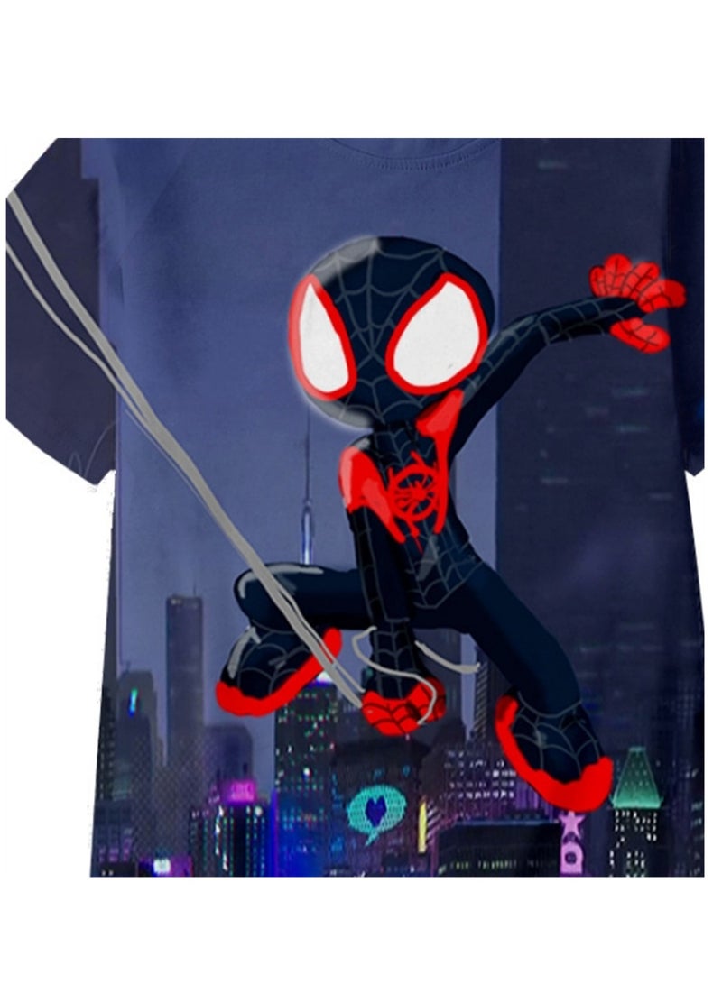 Spider-Man Across the Universe Handsome Loose Pullover T-shirt 3D digital printing personalized breathable T-shirt - Image 2