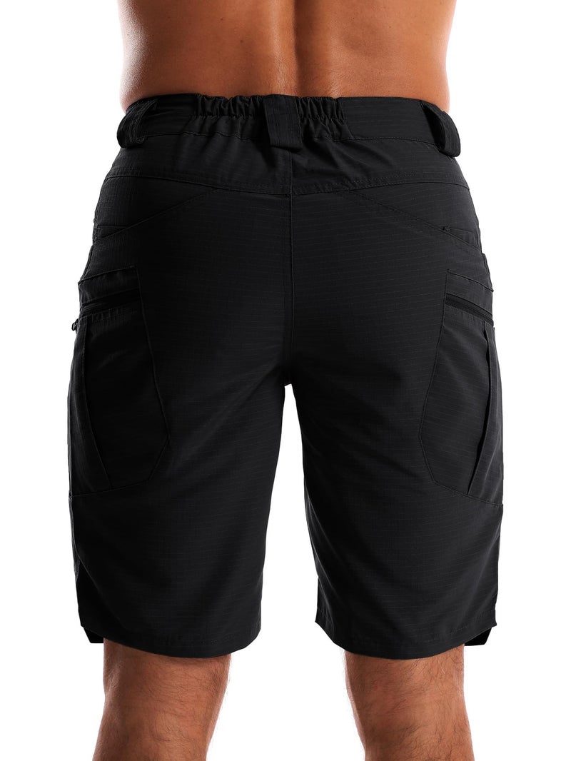 AUTIWITUA Men's Waterproof Tactical Shorts Outdoor Lightweight Quick Dry Breathable Hiking Fishing Cargo Shorts Black - Image 4