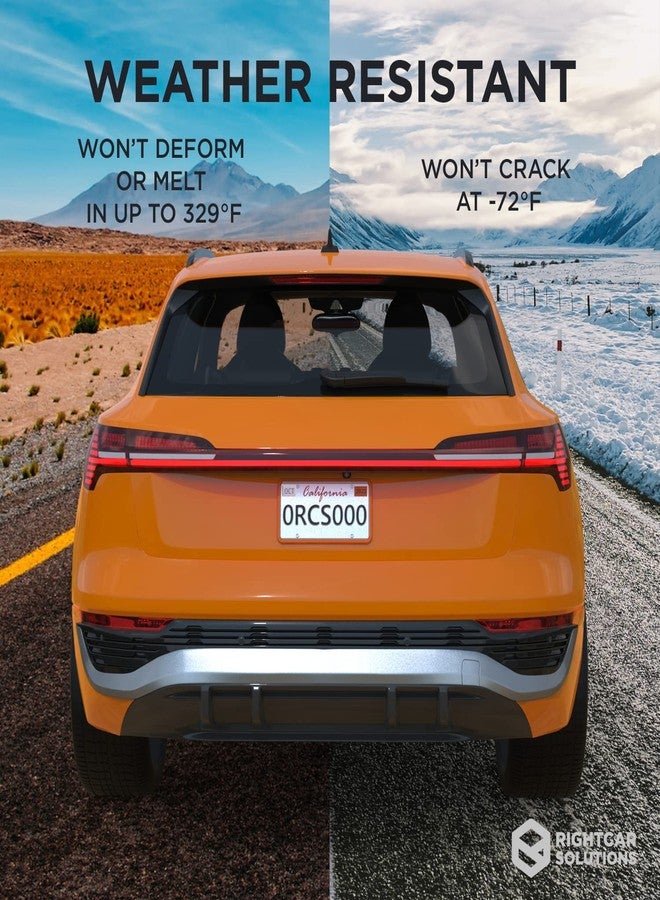 Rightcar Solutions Flawless Silicone License Plate Frame - Rust-Proof. Rattle-Proof. Weather-Proof. (Orange) - Image 5
