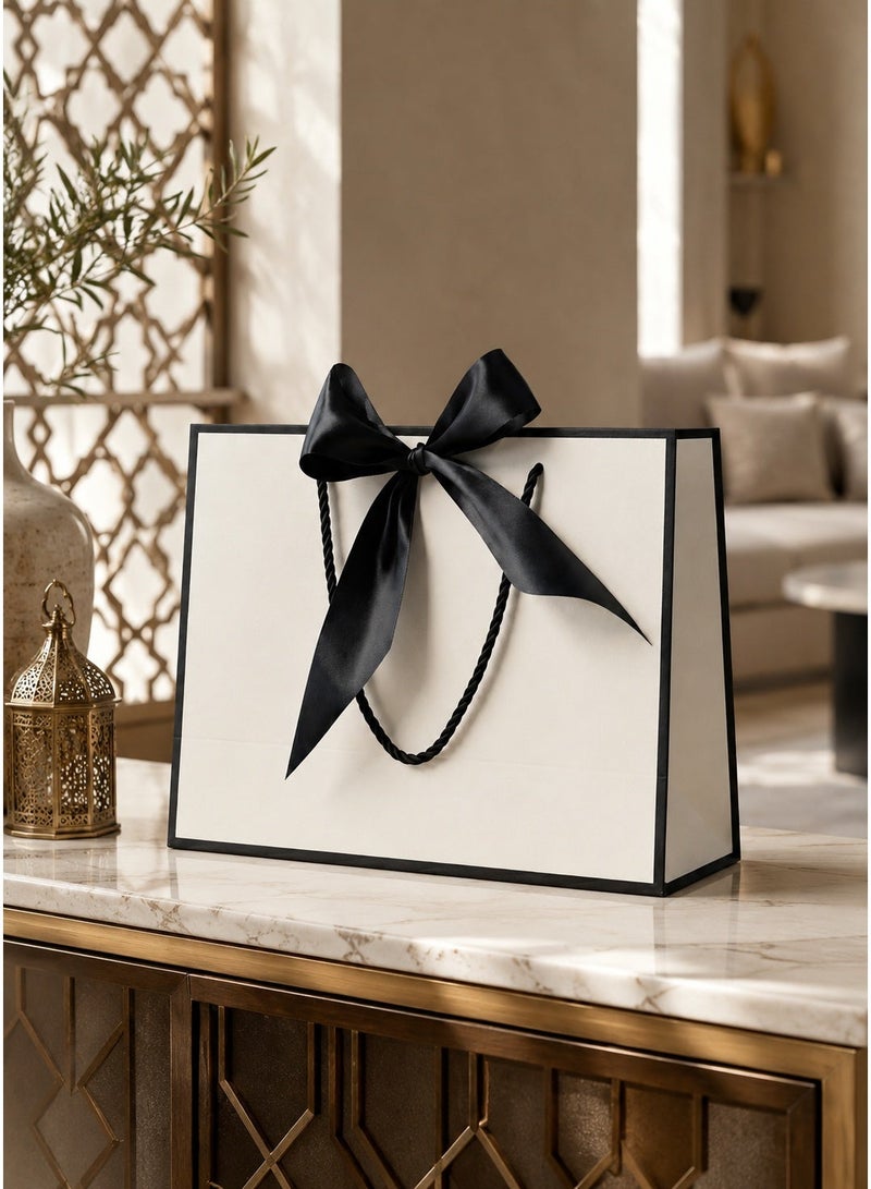 6Pcs Gift Bags, Small Favor Bags, with Handles and Bow Ribbon, 28x10x20cm Paper Gift Bags, for Baby Shower, Birthday, Wedding, Party, Festival, Holiday - Image 2
