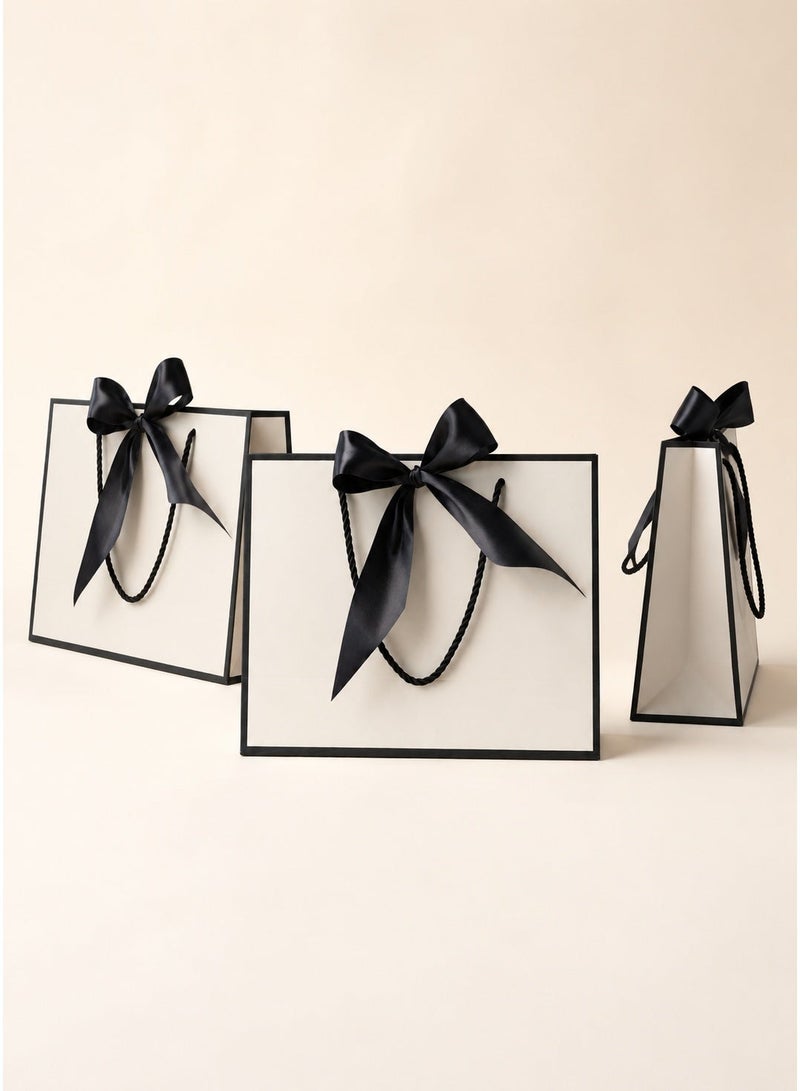 6Pcs Gift Bags, Small Favor Bags, with Handles and Bow Ribbon, 28x10x20cm Paper Gift Bags, for Baby Shower, Birthday, Wedding, Party, Festival, Holiday - Image 3
