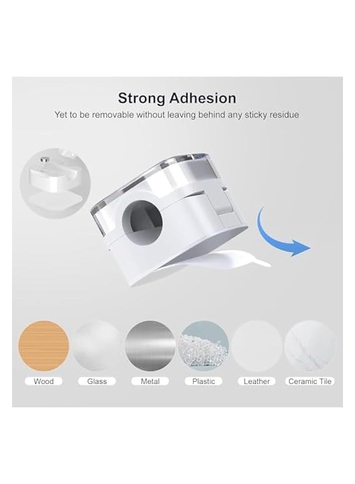 erorex 6 PCS Magnetic Cord Organizer Clips – Clear White Adhesive Cable Management, Adjustable Charger Cord Holder for Desk, Home, Office & Car – Secure, Easy-to-Use, Tangle-Free Wire Organizer - Image 2