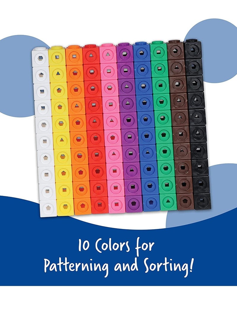 واي آند دي MathLink Cubes Set of 100 Ages 5+ Kindergarten STEM Activities Math Manipulatives and Counters Homeschool Teacher Supplies - Image 3