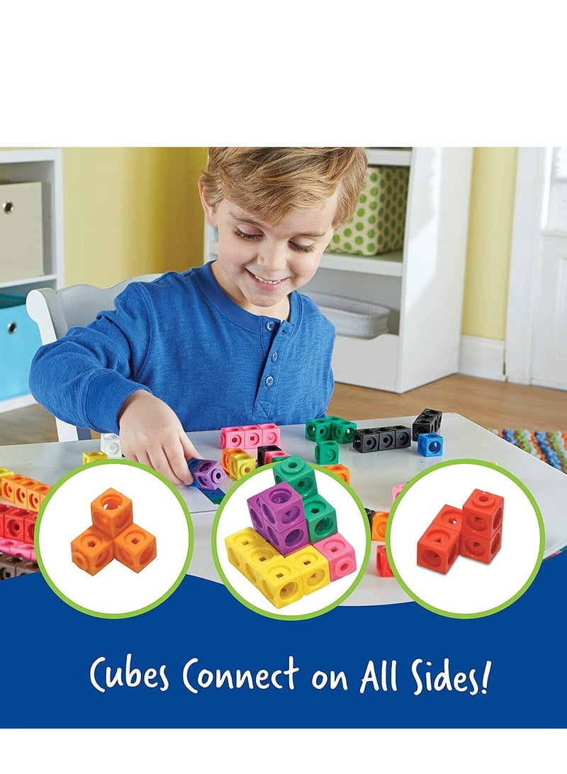 واي آند دي MathLink Cubes Set of 100 Ages 5+ Kindergarten STEM Activities Math Manipulatives and Counters Homeschool Teacher Supplies - Image 2