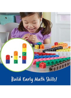 Y&D MathLink Cubes Set of 100 Ages 5+ Kindergarten STEM Activities Math Manipulatives and Counters Homeschool Teacher Supplies  - Image 4