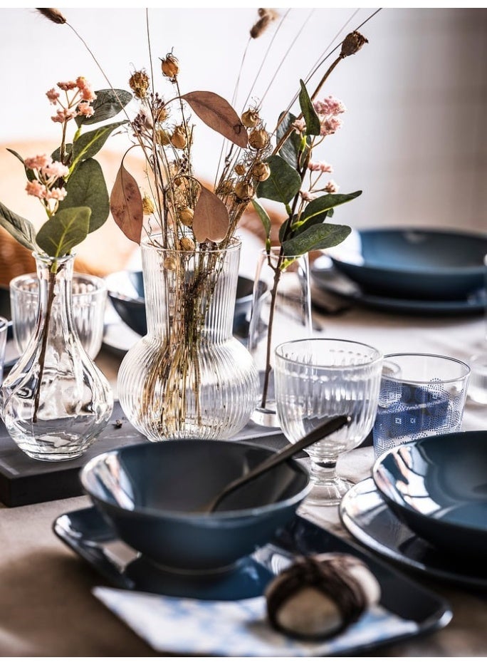 مزهرية زهور شفافة حديثة عالية الجودة - مزهرية زجاجية أنيقة للمنزل أو غرفة المعيشة أو غرفة النوم أو المكتب، مثالية لترتيبات الزهور الطازجة أو الاصطناعية، 17 سم - Image 5