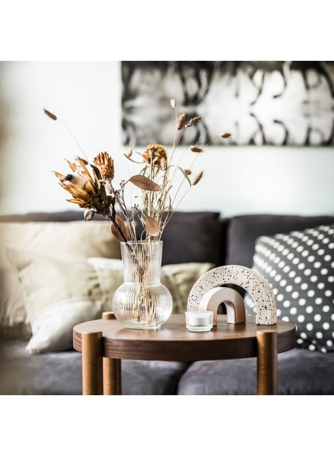 مزهرية زهور شفافة حديثة عالية الجودة - مزهرية زجاجية أنيقة للمنزل أو غرفة المعيشة أو غرفة النوم أو المكتب، مثالية لترتيبات الزهور الطازجة أو الاصطناعية، 17 سم - Image 4