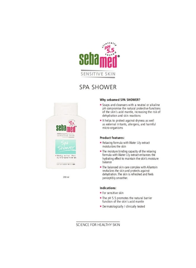 Sebamed Spa Shower For Sensitive Skin 200 ML - Image 3