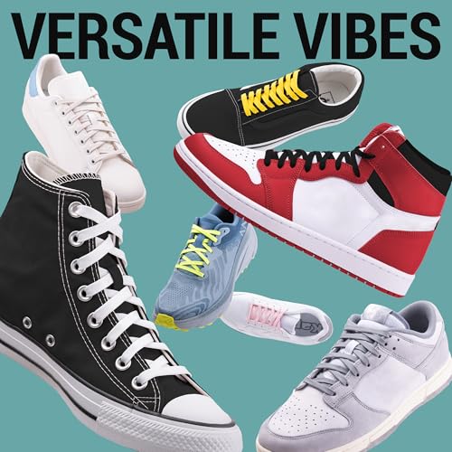 Miscly Flat Shoe Laces for Sneakers, Multiple Lengths and Colors Available - White, 54″ (137 CM) - Image 4