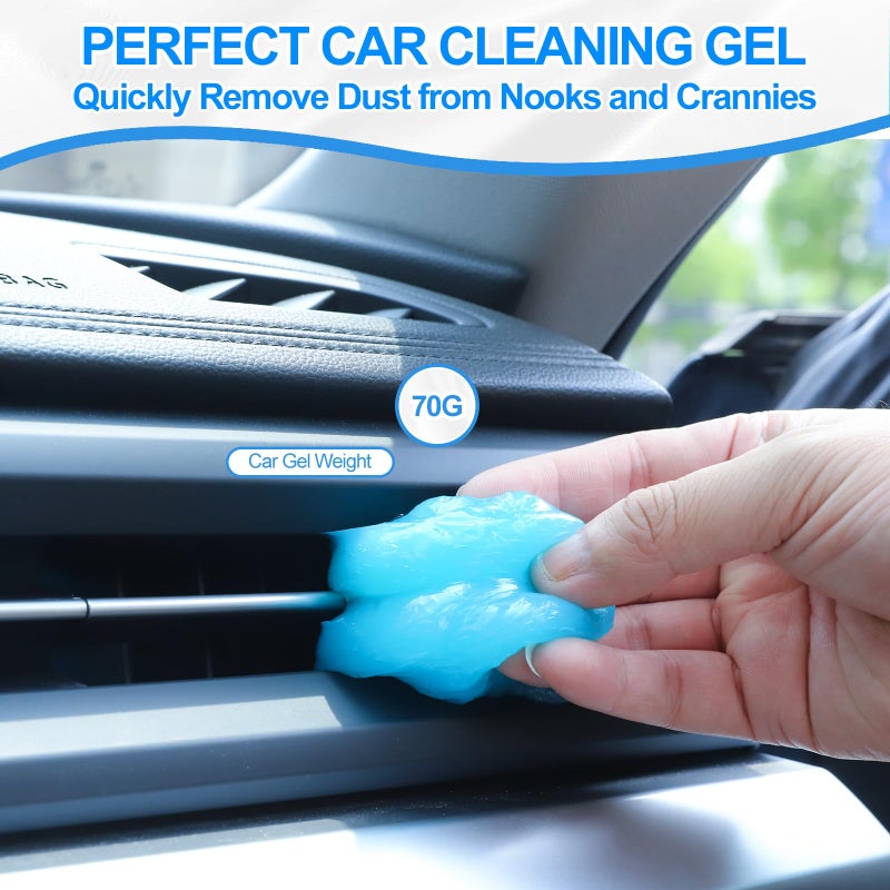IPELY 6 Pack Car Cleaning Supplies â€“ Car Duster Interior & Brush Interior & Cleaning Gel, Car Detailing Cleaning Kit for Cars, Trucks, SUVs & RVs - Image 5
